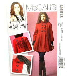 2007 McCalls 5513 Hillary Duff Coat Sewing Pattern AAX Uncut City Chic